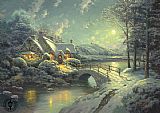 xmas moonlight by Thomas Kinkade